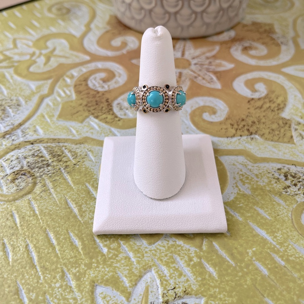 3 Stone Turquoise Ring